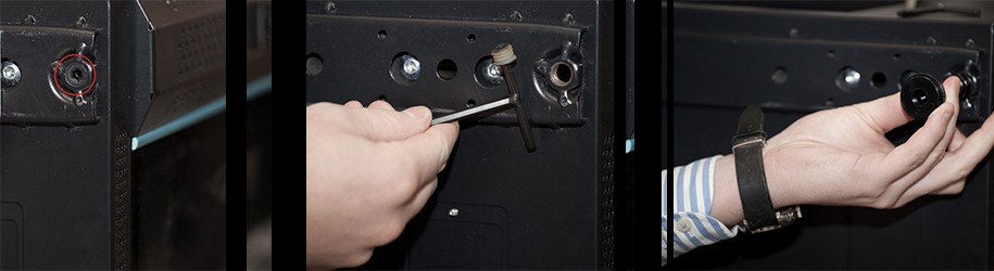 Come si installano i piedini regolabili sotto l'armadio del server?
