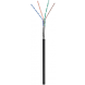 Cavo CAT6 SF/UTP per esterni da 305 m su bobina rigida nera CCA