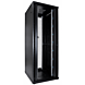 Armadio server 47U con doppie porte anteriori e posteriori perforate, dimensioni 800x800x2200 mm (LxPxA).