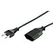 Prolunga elettrica con spina europea, 5 m, nera