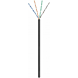 Cavo CAT6 U/UTP da esterno da 50 m su bobina, rigido, nero CCA