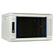 Armadio a muro bianco 6U con anta in vetro 600x450x368mm (LxPxA)