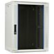 Armadio a muro bianco da 15U con anta in vetro, dimensioni 600x450x770 mm (LxPxA).