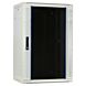 Armadio a muro bianco da 18U con anta in vetro, dimensioni 600x450x900 mm (LxPxA).