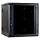 Armadio a muro 12U (inclinabile) con anta in vetro 600x600x635 mm (LxPxA)