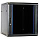 Armadio a muro 12U non assemblato con anta in vetro 600x600x635 mm (LxPxA)