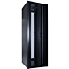 Armadio server 47U con doppie porte anteriori e posteriori perforate, dimensioni 800x1200x2200 mm (LxPxA).