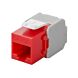 Connettore Keystone CAT6a UTP - Senza attrezzi - Rosso