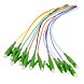 Set di 12 cavi di collegamento colorati in fibra di vetro OS2 LC-APC - 12 pezzi