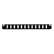 Connettore frontale LC/SC a 12 porte, nero, quad/duplex, adatto per vassoio universale in fibra.