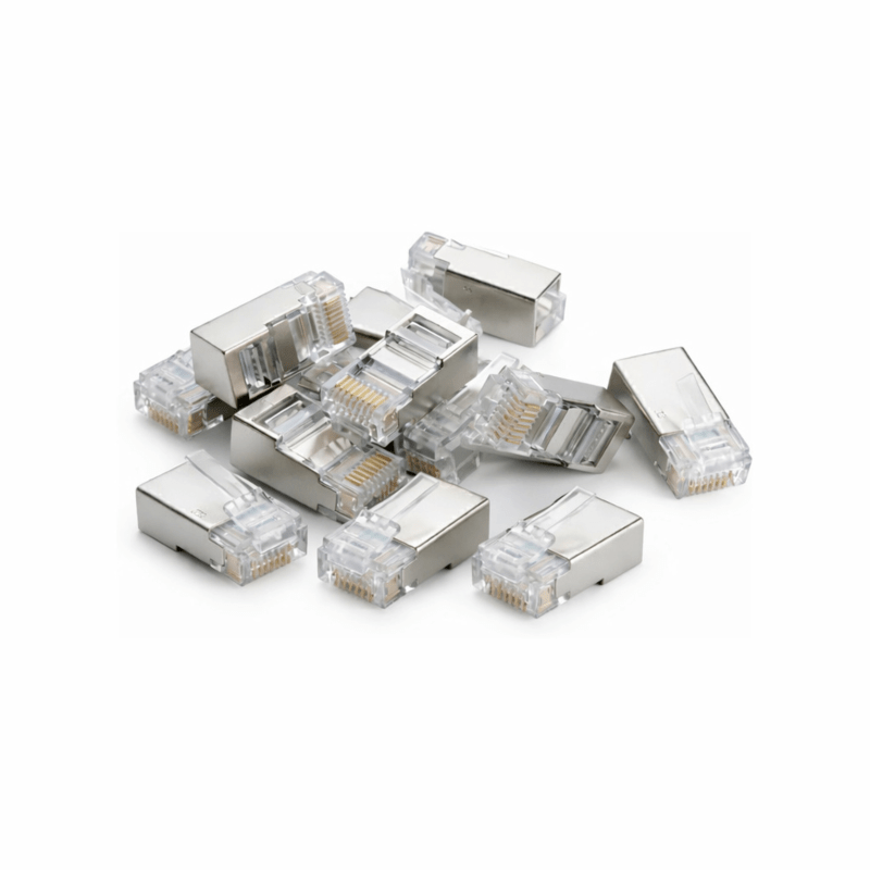 Connettore passante RJ45 CAT6A SFTP DANICOM - Nucleo flessibile passante - 10 pezzi