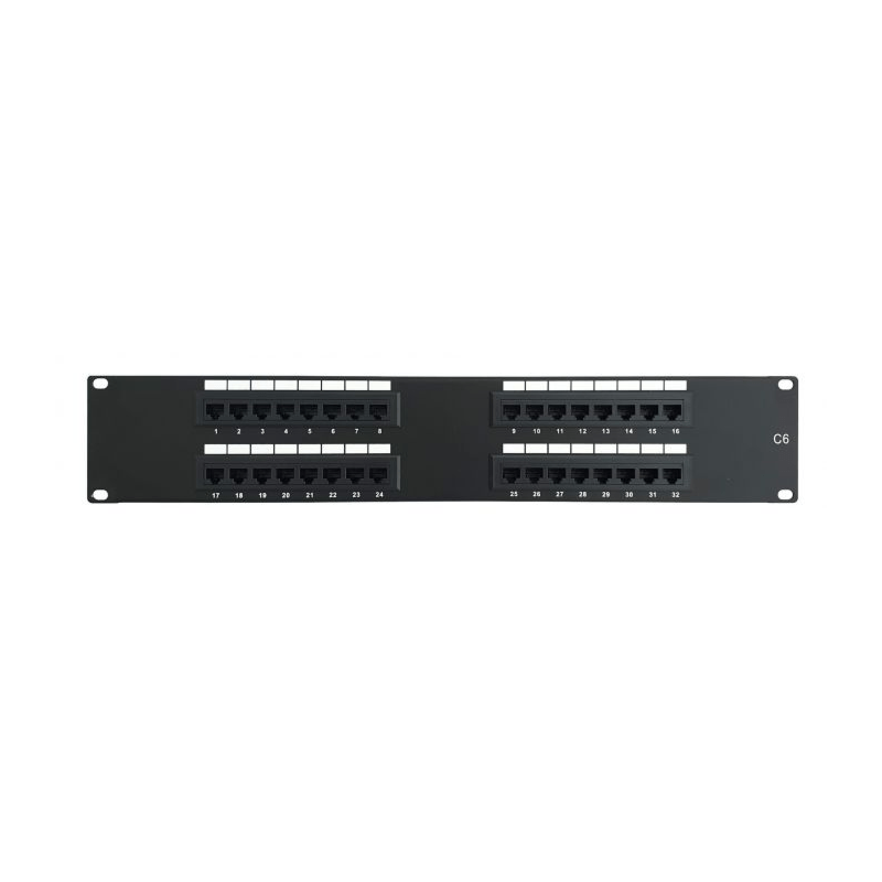 Patch panel CAT6 UTP - 32 porte - 2U