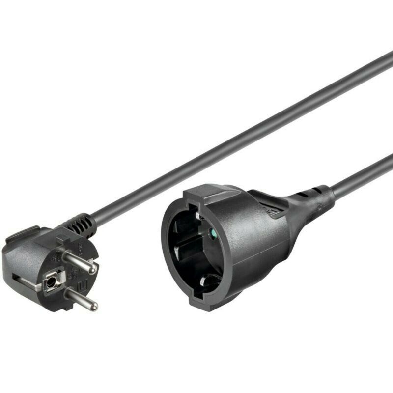 Prolunga Schuko da 2 m, nera