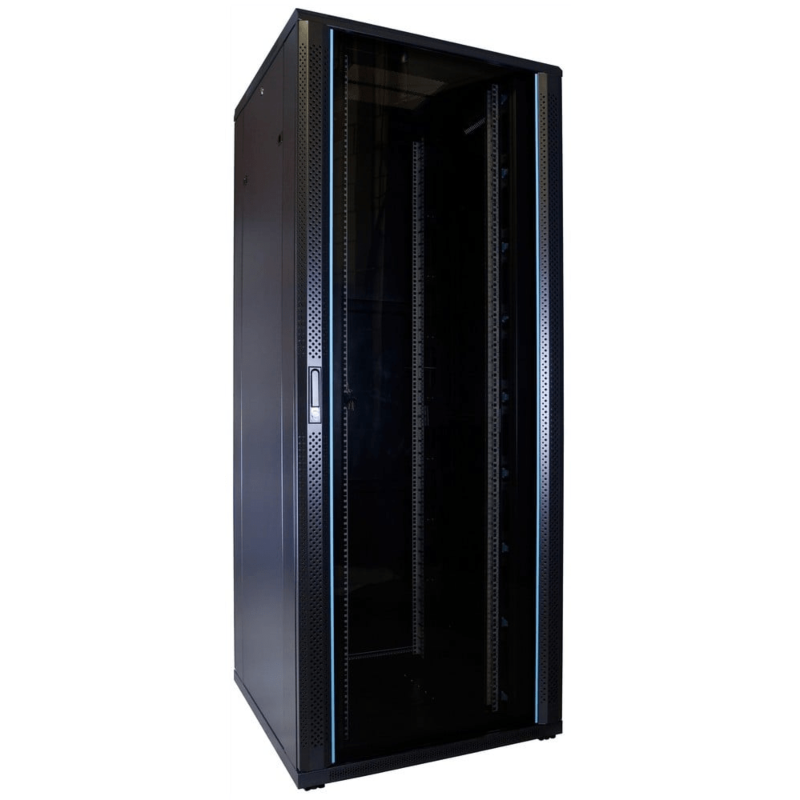Armadio server 47U con porta in vetro 800x800x2200mm (LxPxA)