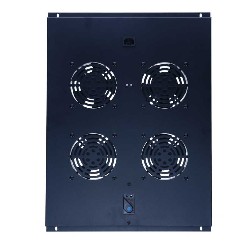 Pacchetto ventilatori con 4 ventilatori e termostato adatto per armadi server a pavimento profondi 800 mm