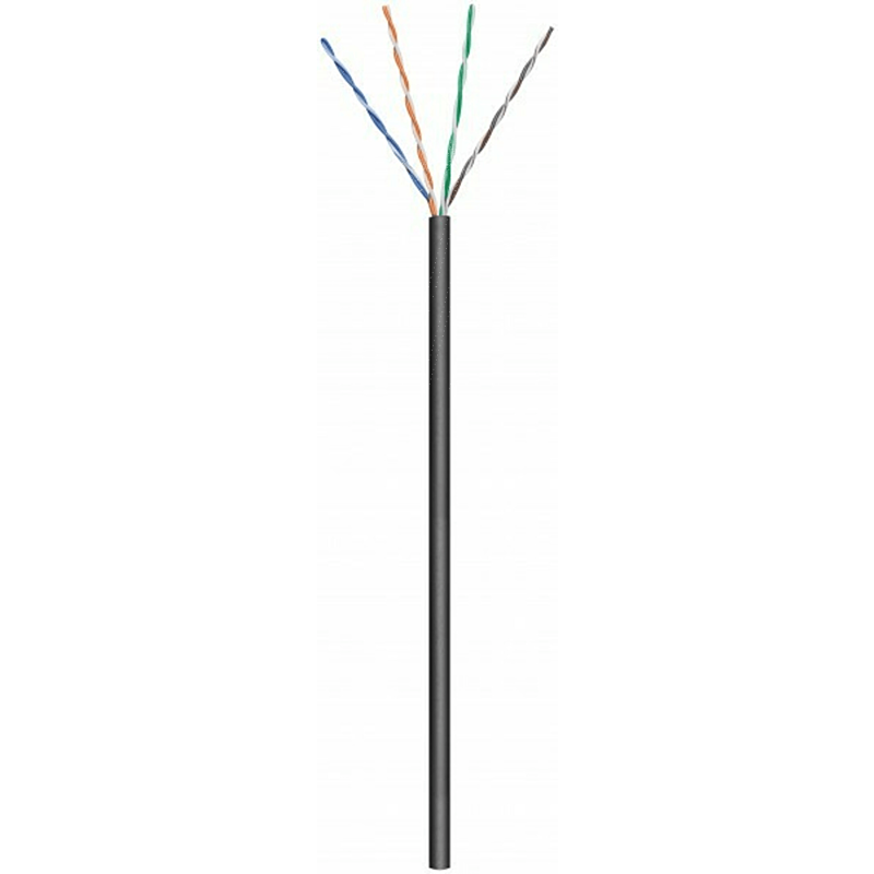 Cavo CAT6 U/UTP da esterno da 50 m su bobina, rigido, nero CCA