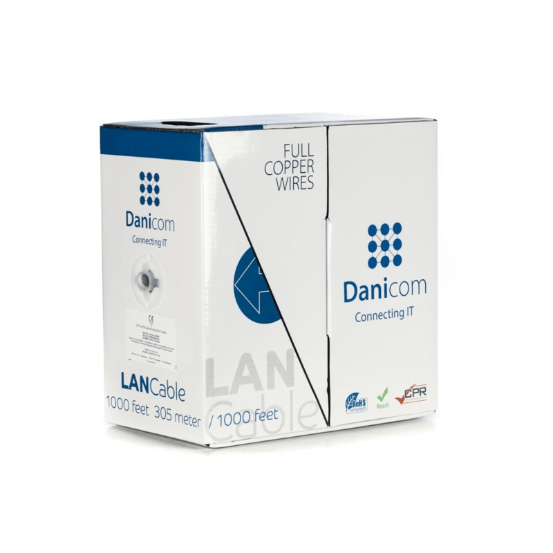 Cavo DANICOM CAT5E UTP 305m su rotolo rigido - LSZH (Dca)