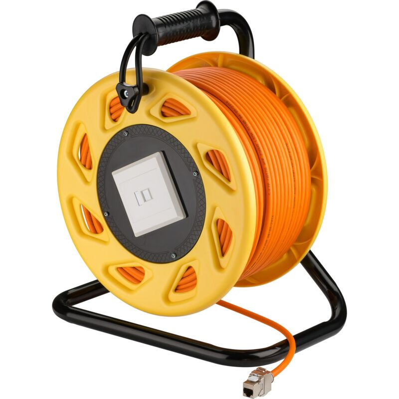 Avvolgicavo CAT7 S/FTP con connettore Keystone CAT6a - RJ45 - 90 metri