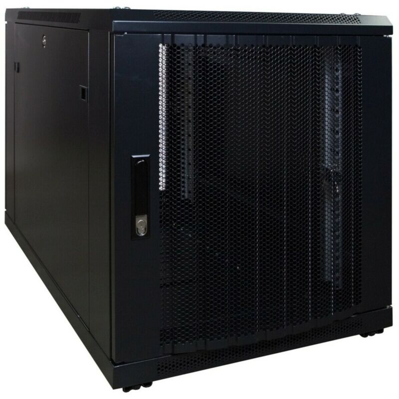 Armadio server mini 12U con sportello perforato 600x1000x720mm (LxPxA)