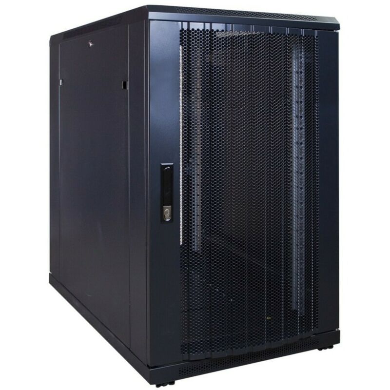 Armadio server 18U con sportello perforato 600x1000x1000mm (LxPxA)