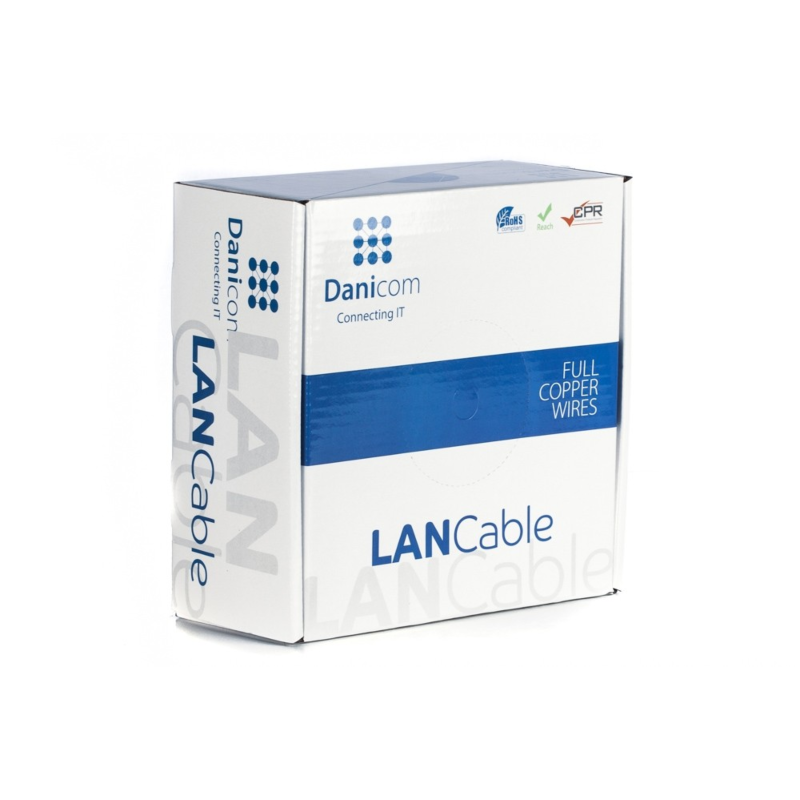 Cavo DANICOM CAT6 UTP 100 m su rotolo rigido - LSZH (Dca)