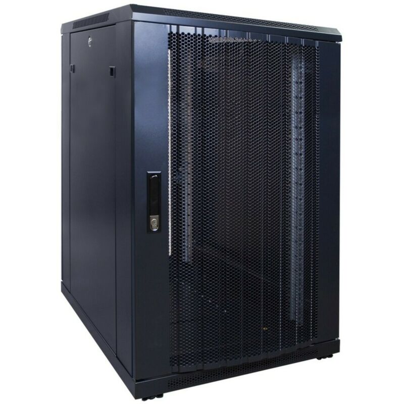 Armadio server 18U con sportello perforato 600x800x1000mm (LxPxA)