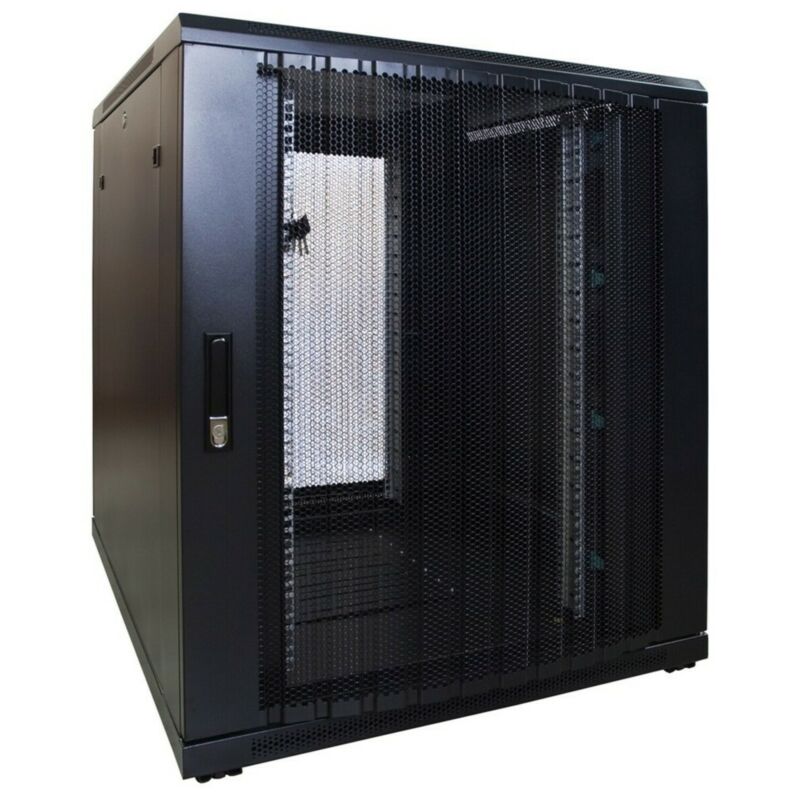 Armadio server 18U con sportello perforato 800x1000x1000mm (LxPxA)