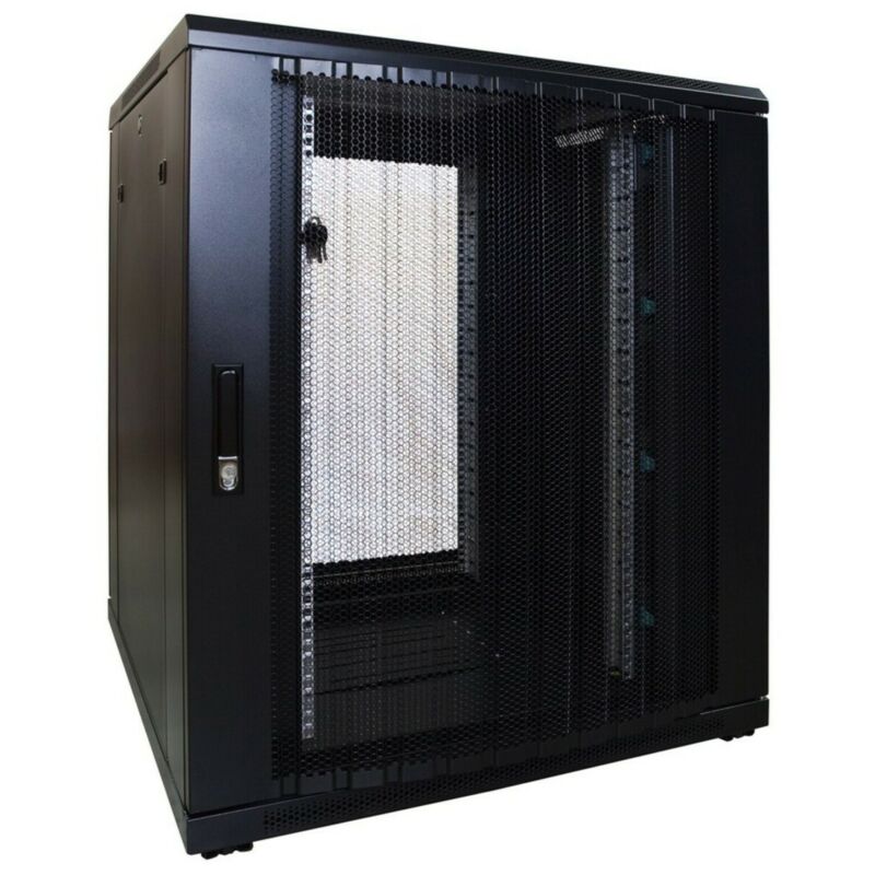 Armadio server 18U con sportello perforato 800x800x1000 mm (LxPxA)