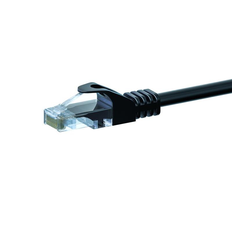Cavo patch UTP CAT5e da 3 m, nero - 100% rame