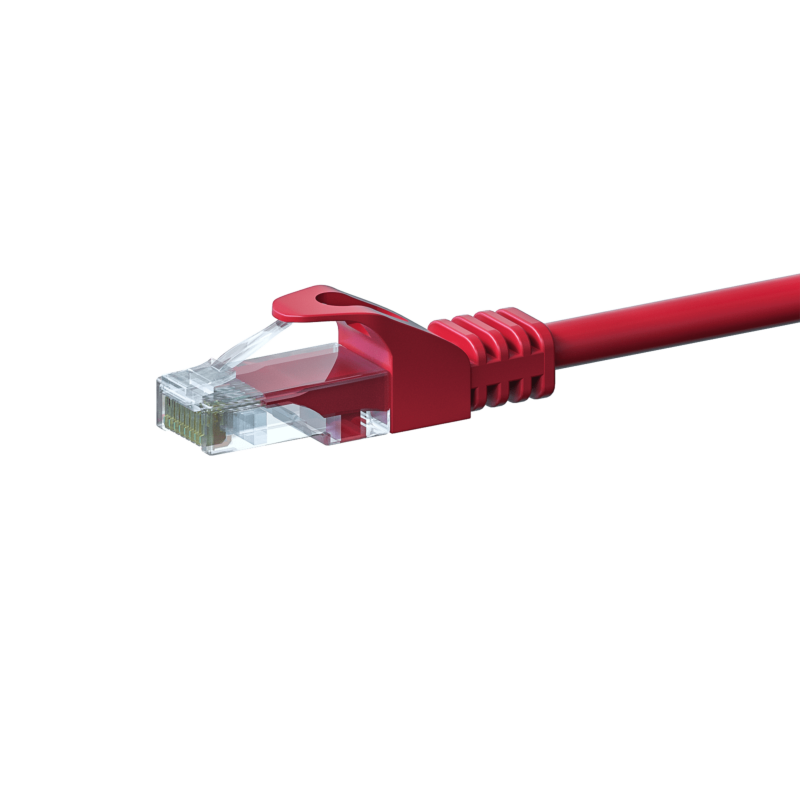 Cavo patch UTP CAT5e da 0,25 m rosso - 100% rame