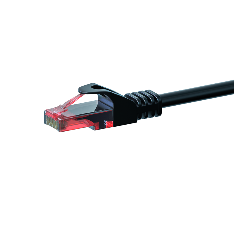 Cavo patch UTP CAT6 da 0,25 m, nero - 100% rame