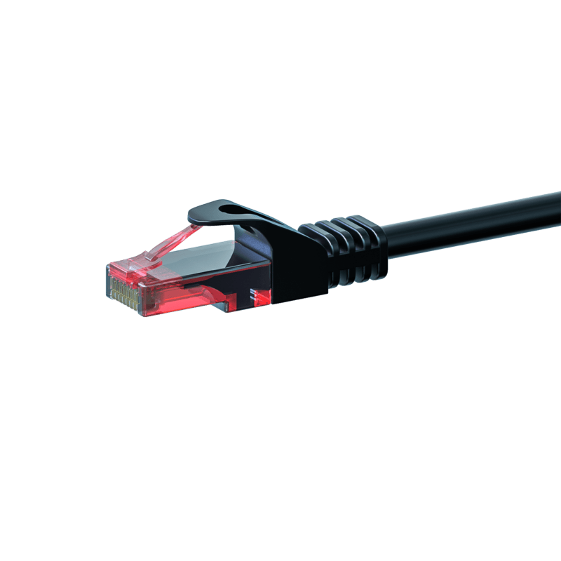 Cavo patch UTP CAT6 da 30 m, nero - 100% rame