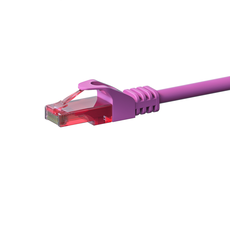 Cavo patch UTP CAT6 da 0,15 m, rosa - 100% rame