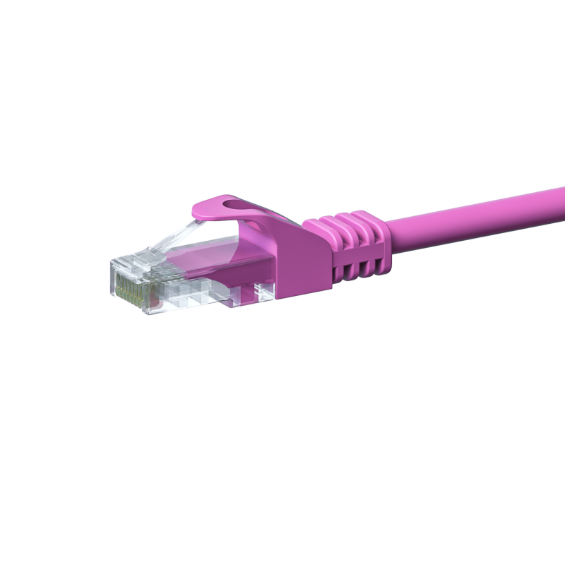 Cavo patch CAT5e UTP 0,50 m rosa - CCA