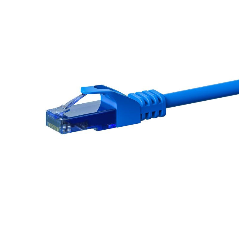 Cavo patch UTP CAT6a 0,15 m blu - 100% rame