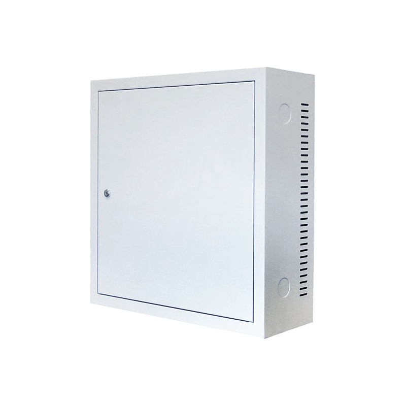 Armadio a muro 3U con anta in metallo, profondità 185 mm, colore bianco.