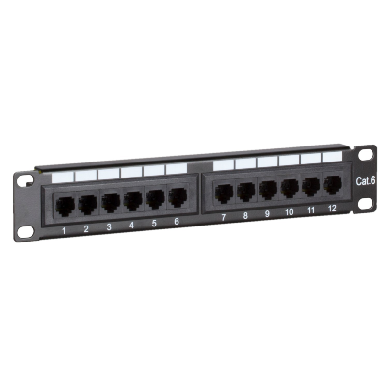 Patch panel CAT6 UTP da 10 pollici - 12 porte