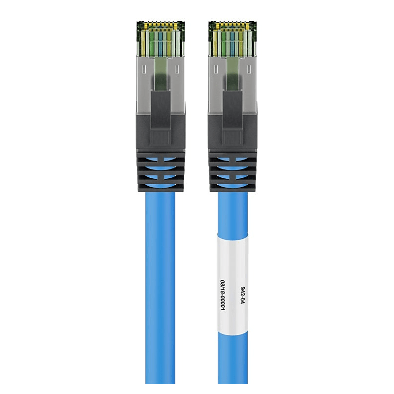 Cavo patch Cat8 S/FTP (PIMF) da 0,25 m, blu.
