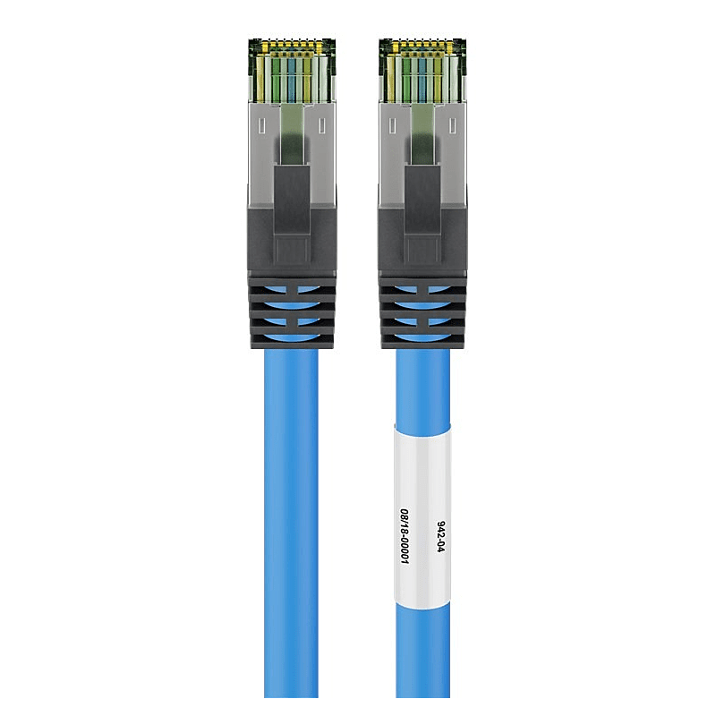 Cavo patch Cat8 S/FTP (PIMF) da 0,50 m, blu.
