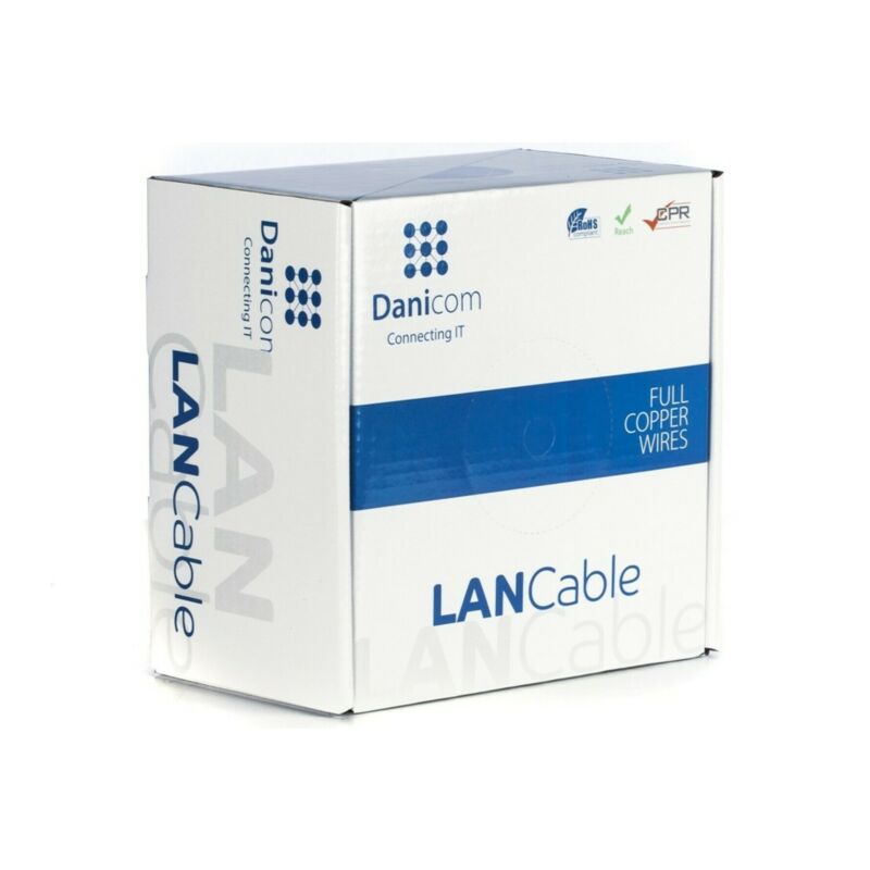 Cavo DANICOM CAT6 FTP flessibile da 100 m in rotolo - PVC (Fca)