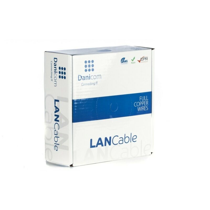 Cavo DANICOM CAT6 UTP flessibile da 50 m in rotolo - PVC (Fca)