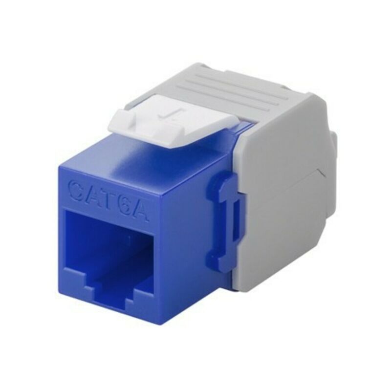 Connettore Keystone CAT6a UTP - Senza attrezzi - Blu