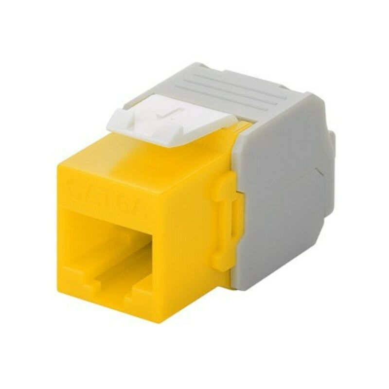 Connettore Keystone CAT6a UTP - Senza attrezzi - Giallo