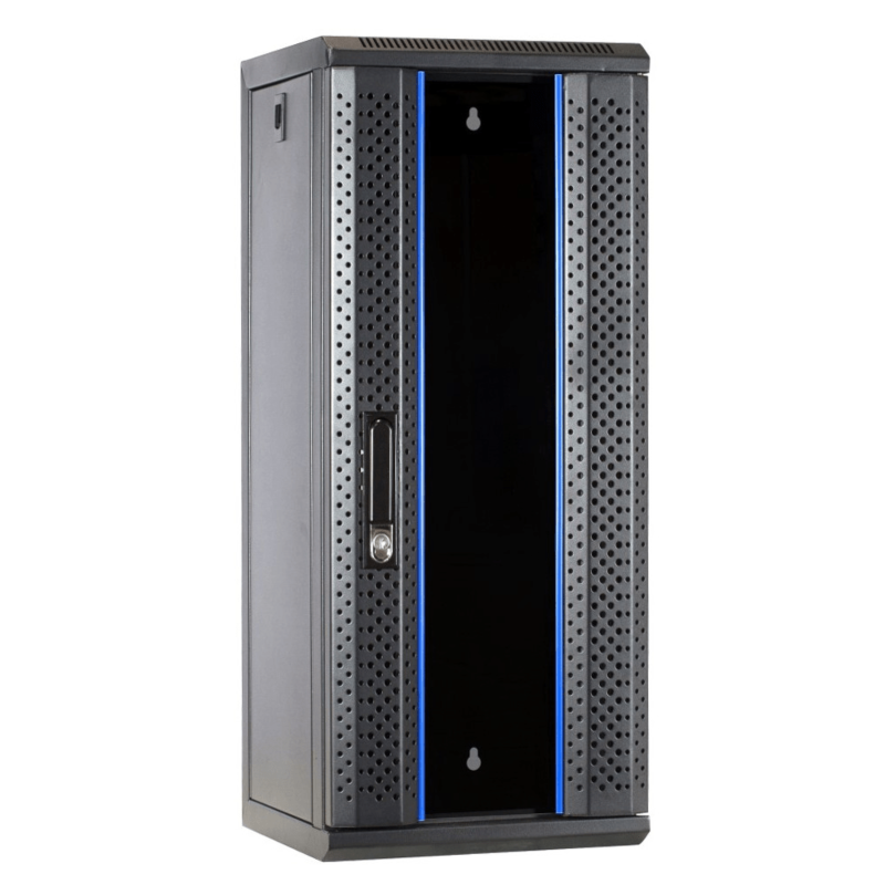 Armadio server da 10 pollici 15U con anta in vetro 312x310x752 mm (LxPxA)