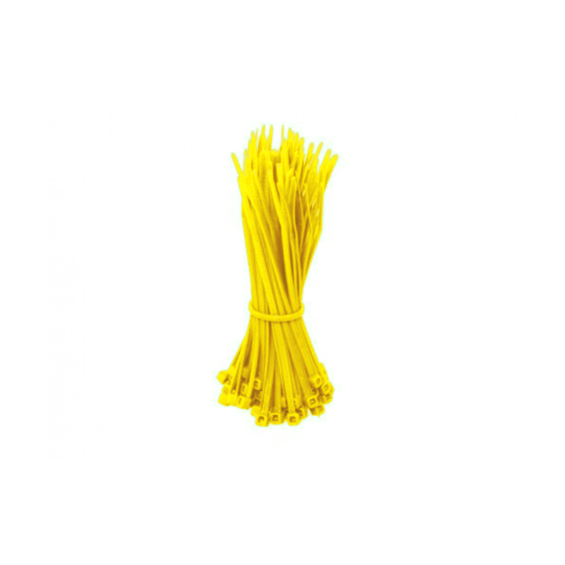 Fascette per cavi gialle da 200 mm - 100 pezzi