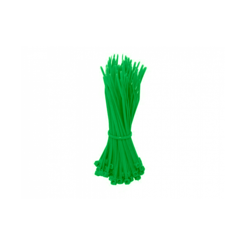 Fascette stringicavo verdi da 200 mm - 100 pezzi
