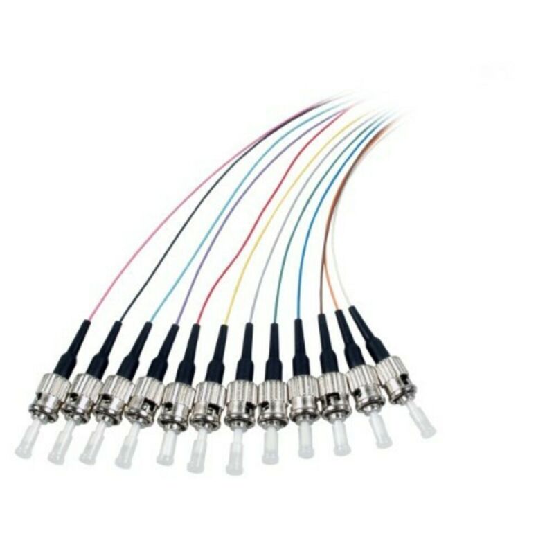 Set di 12 pezzi di cavi di collegamento colorati in fibra di vetro OM3 ST - 12 pezzi