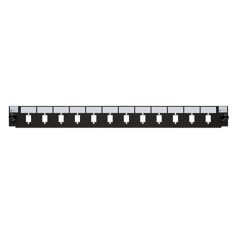 Connettore frontale LC/SC a 12 porte nero duplex/simplex, adatto per vassoio universale in fibra ottica