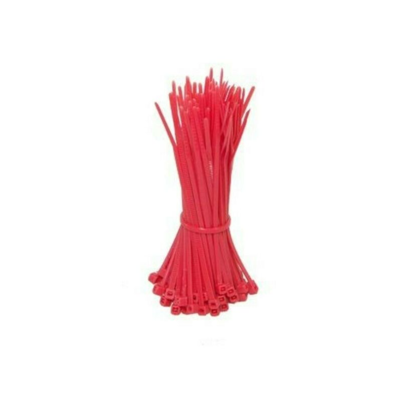 Fascette stringicavo rosse da 140 mm - 100 pezzi