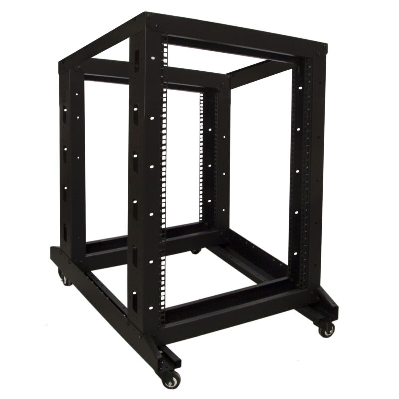 Rack per relè 18U su ruote 600x800x1000mm (LxPxA)